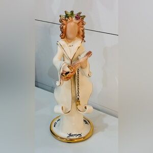 Blue Sky Clayworks “Harmony” angel candle holder by Heather Goldminc, dated 2001